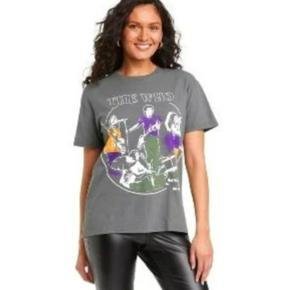 THE WHO 100% Cotton NWOT Unisex Band T-Shirt North American Tour Medium Gray